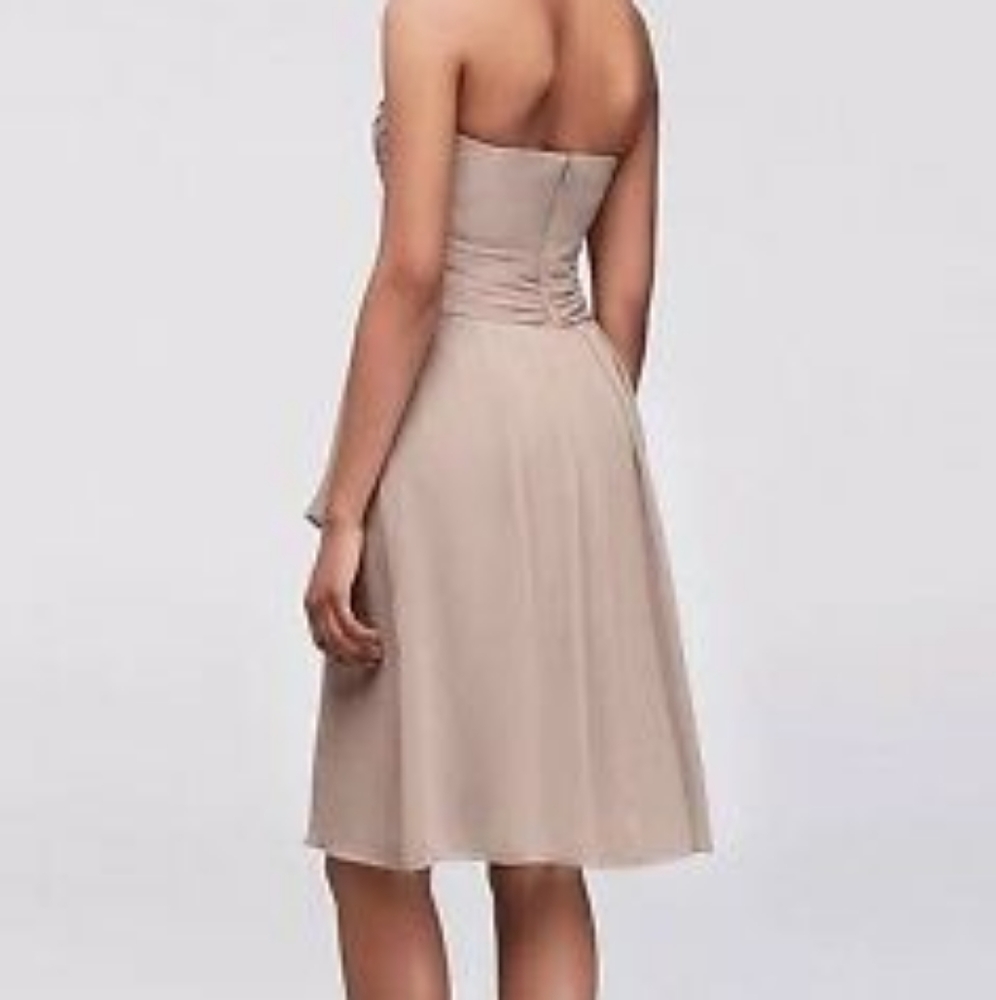 (JUST LISTED) NWT! GORGEOUS WATTERS FRENCH VANILLA CRINKLE CHIFFON DRESS - Picture 8 of 11